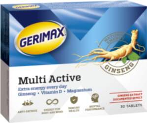 GERIMAX MULTI ACTIVE tabletes, 30 gab