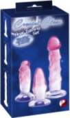 Crystal 3pc dildo set
