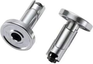 Blunt Bar Ends Alloy Pair Silver