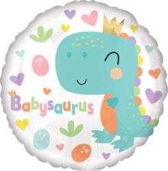 Folija balons "Babysaurus", apaļš, 43