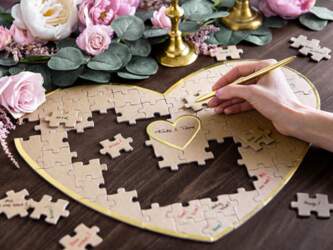 Viesu grāmata sirds formā - puzzle