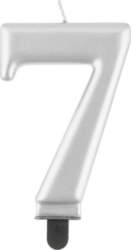 Svecīte cipara 7 formā, sudraba, 8