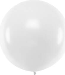 1 m balons, apaļš, baltā krāsa