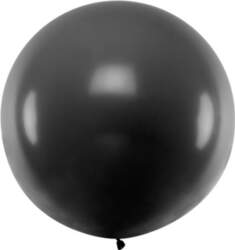 1 m balons, apaļš, melnā krāsa
