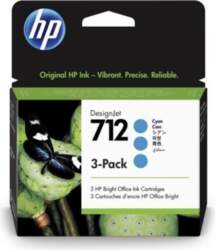 HP Ink No.712 Cyan tri-pack