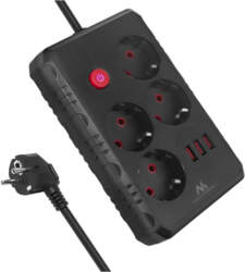 Maclean power strip, 4-socket extension cable
