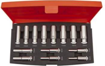 Bahco Deep hexagon socket set 6-19mm