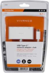 Vivanco adapteris USB-C - LAN +
