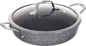 Induction deep frying pan with 2