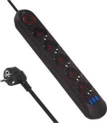 Maclean power strip, 5 socket extension