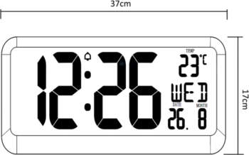Maclean Large Digital Clock Wall Mount