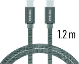 Swissten Textile Fast Charge 3A USB-C