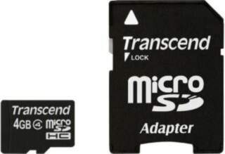 Transcend memory card Micro SDHC 4GB