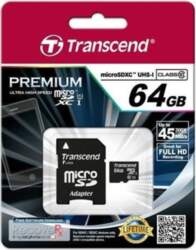 Memory card Transcend microSDXC 64GB UHS1