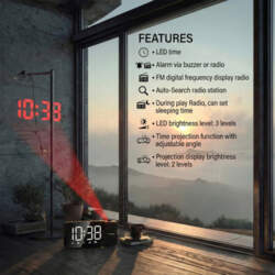 Digital LED clock radio with GreenBlue