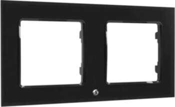 Switch frame double Shelly (black) FRAME2BLACK