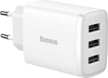 Baseus Compact Quick Charger, 3x USB