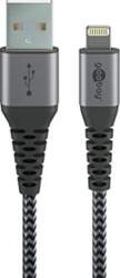 Goobay cable Lightning textile grey /