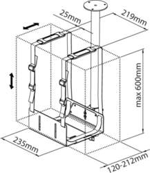 Techly ICA-CS 63 CPU holder Desk-mounted