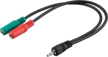 Goobay 50467 PC Computer Headset Adapter