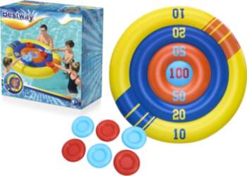 Inflatable Pool Game Arcade Shield, Frisbee