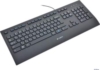 Logitech K280e Multimedia, Keyboard layout EN