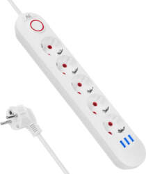 Maclean power strip, 5 socket extension