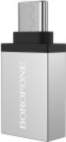 Adapteris Borofone BV3 Type-C OTG grey