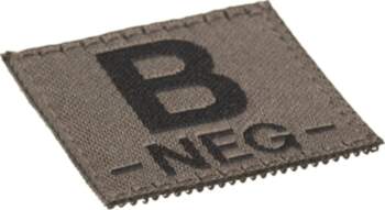 B Neg Bloodgroup Patch RAL7013 (Clawgear)