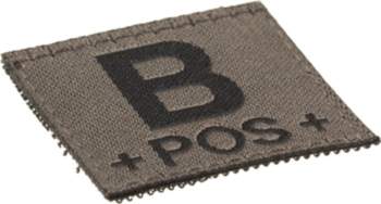 B Pos Bloodgroup Patch RAL7013 (Clawgear)
