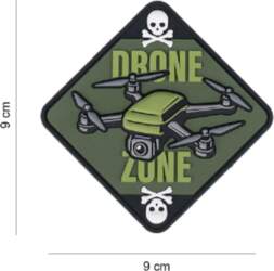 Uzšuve 3D PVC Drone zone skull