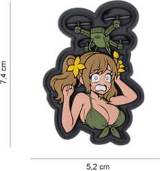 Uzšuve 3D PVC Patch Oops girl