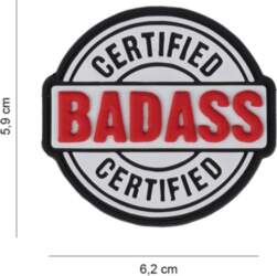 Uzšuve 3D PVC Patch Certified BadAss