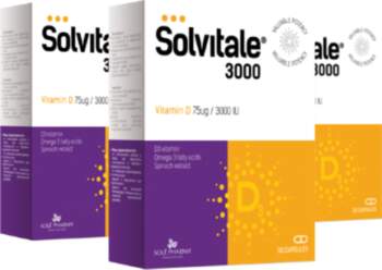 3x Solvitale® 3000 D + OMEGA-3