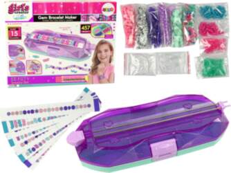 LEANToys Bracelet Making Set Coloured Beads