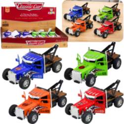 LEANToys Classic Car With Pull-Back Drive