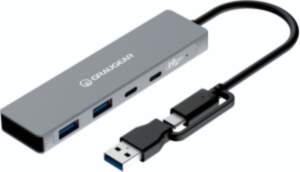 GRAUGEAR 4-Port USB HUB   2x USB-C
