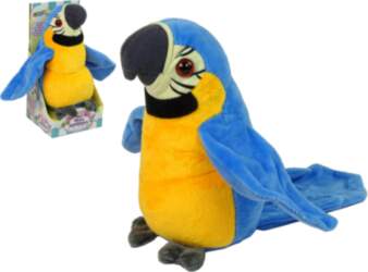 LEANToys Interactive Talking Blue Parrot Repeating