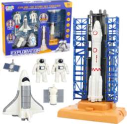 Space Set Cosmonauts Launch Tower Rocket