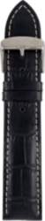Zeppelin leather strap black, 22 mm