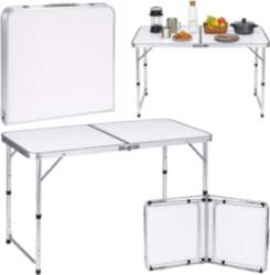 Folding Camping Table Adjustable Height Suitcase