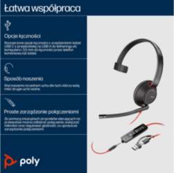 HP Poly Blackwire 5210 Monaural USB-C