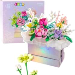 Construction Blocks Composition In Box Flower