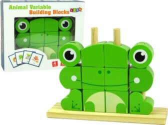 Creative Spatial Wooden Bricks 3D Frog