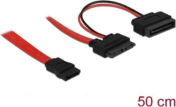 DeLOCK , 0.5m SATA cable Red