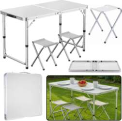 Folding Camping Table Set 4 Chairs