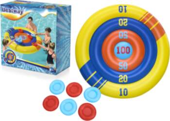 Inflatable Pool Game Arcade Shield, Frisbee