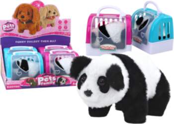 LEANToys Interactive Plush Panda In Pink