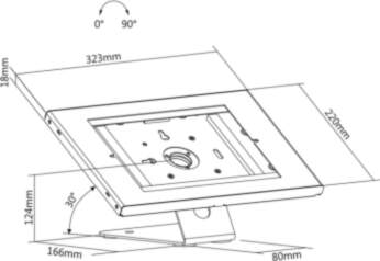 Maclean Tablet Wall Mount Stand with
