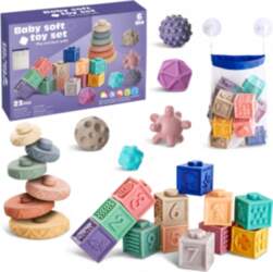 Soft Rubber Educational Blocks Animals Numbers